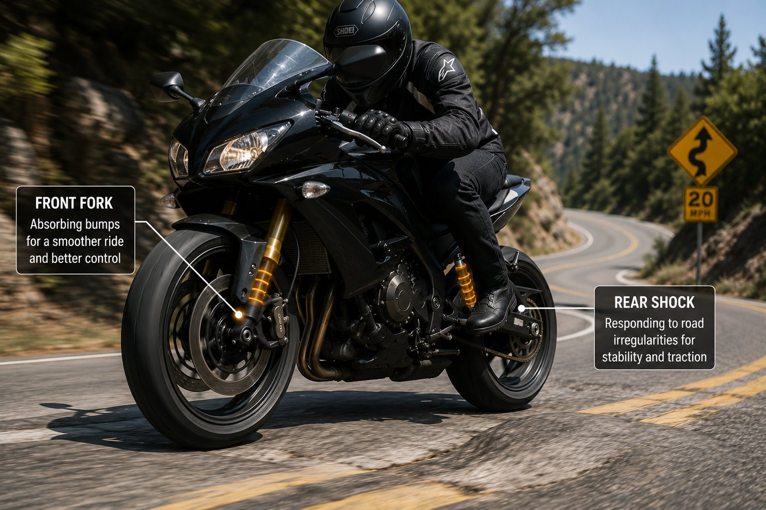 The Role of Motorcycle Suspension in Rider Comfort and Safety